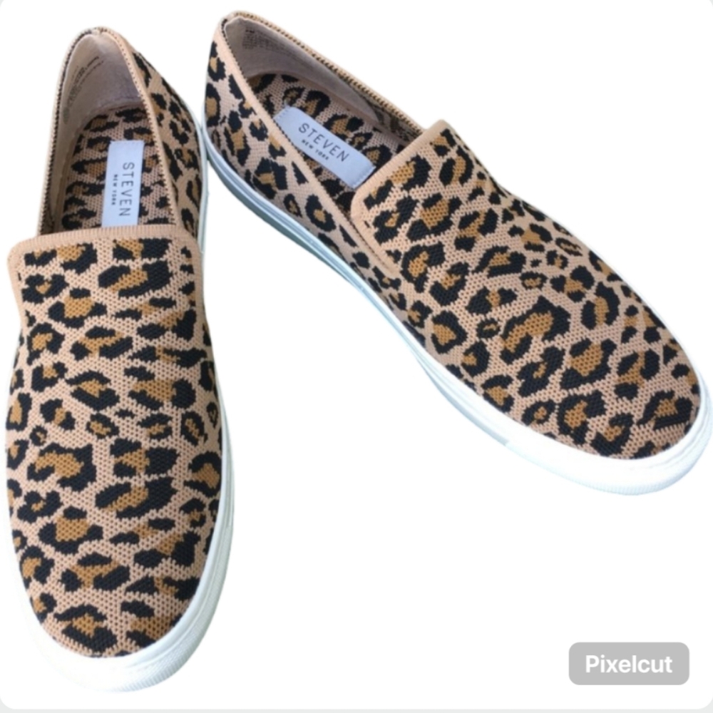Steven by Steve Madden Kelsea Leopard Print Slip-On Sneakers Size 8.5 - Picture 7 of 10